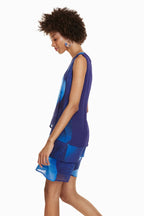 Desigual Women's dress with Mandala print, blue