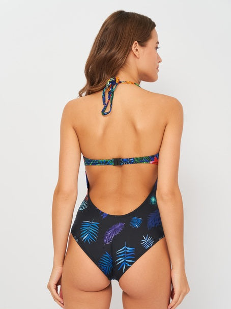 Desigual women's one-piece swimsuit with floral print