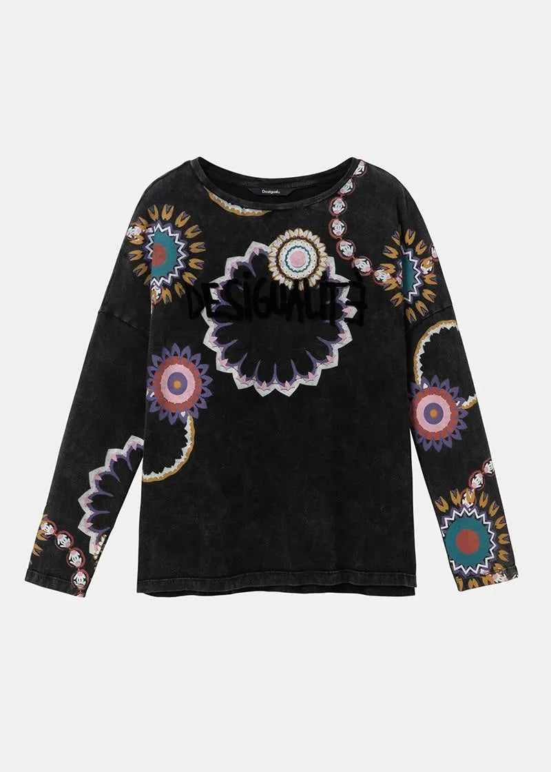 Дамска блуза с принт и измит ефект Desigual Bruna