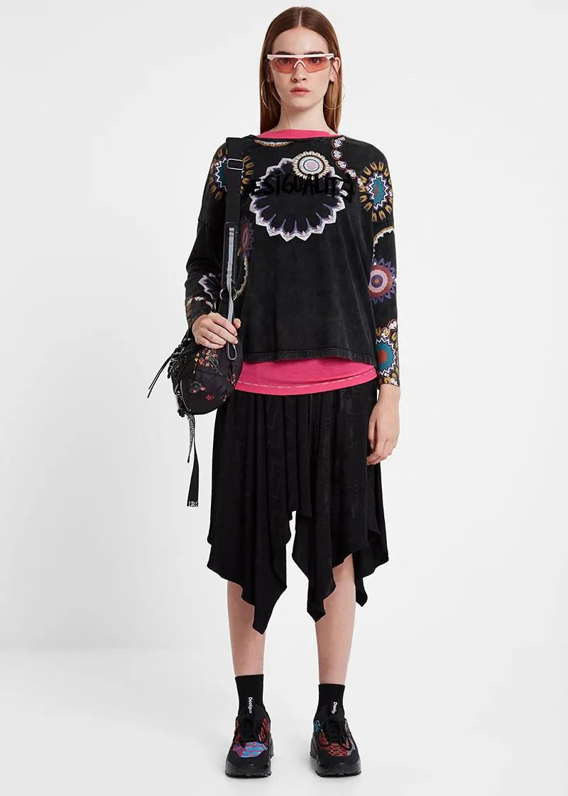 Дамска блуза с принт и измит ефект Desigual Bruna