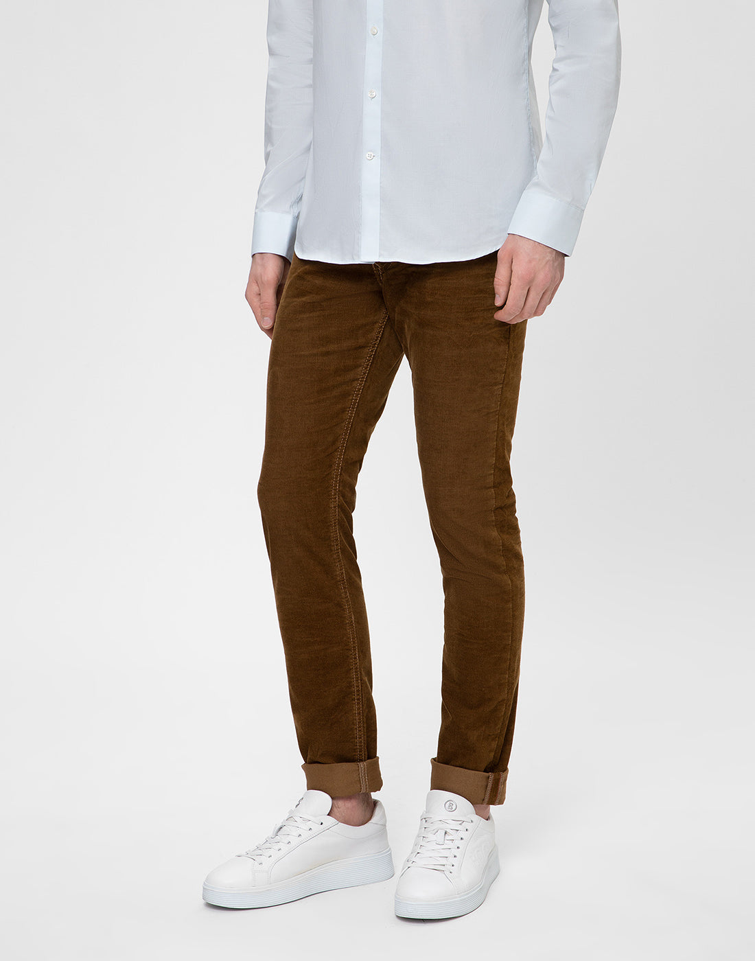 Men's velvet jeans MAC, brown