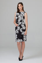 JOSEPH RIBKOFF Summer elastic wrap dress, black and white