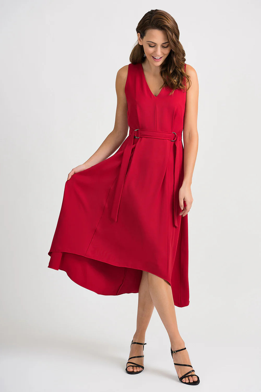 JOSEPH RIBKOFF Asymmetrical dress, red