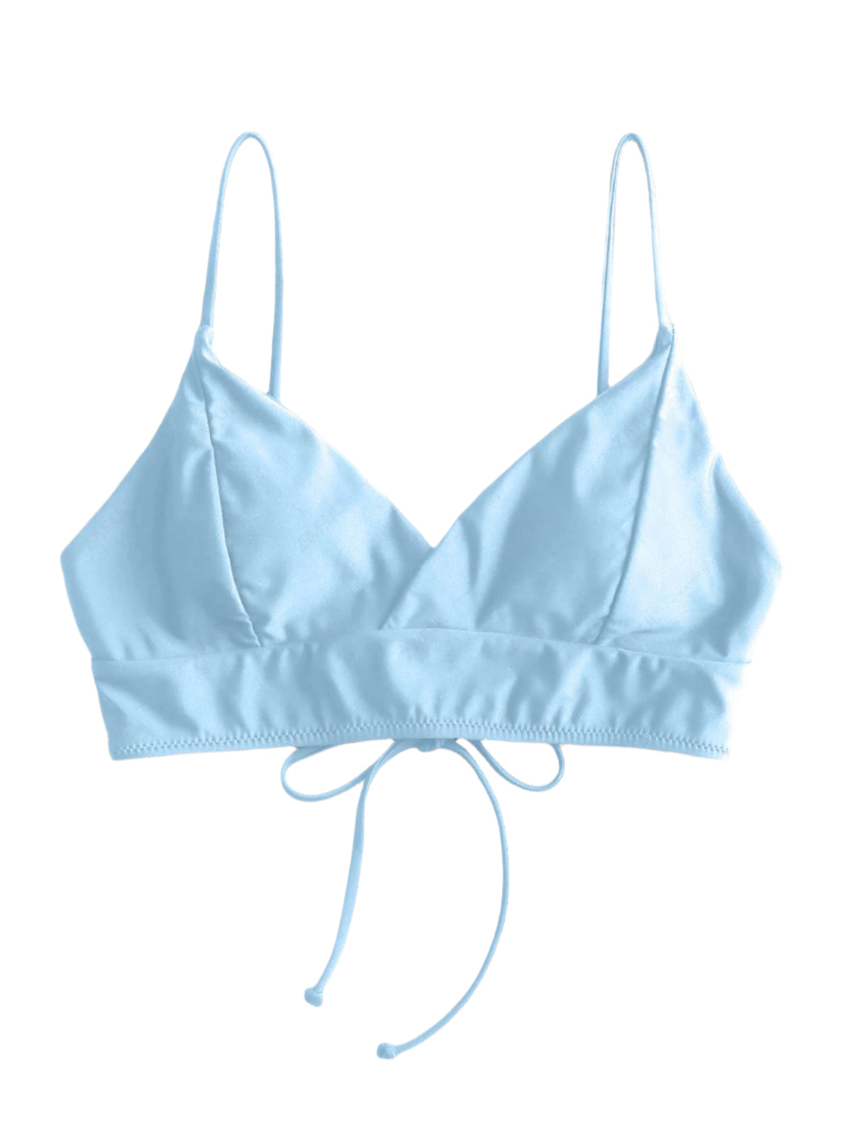 Zaful Swimsuit Top, Sky Blue