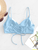 Zaful Swimsuit Top, Sky Blue