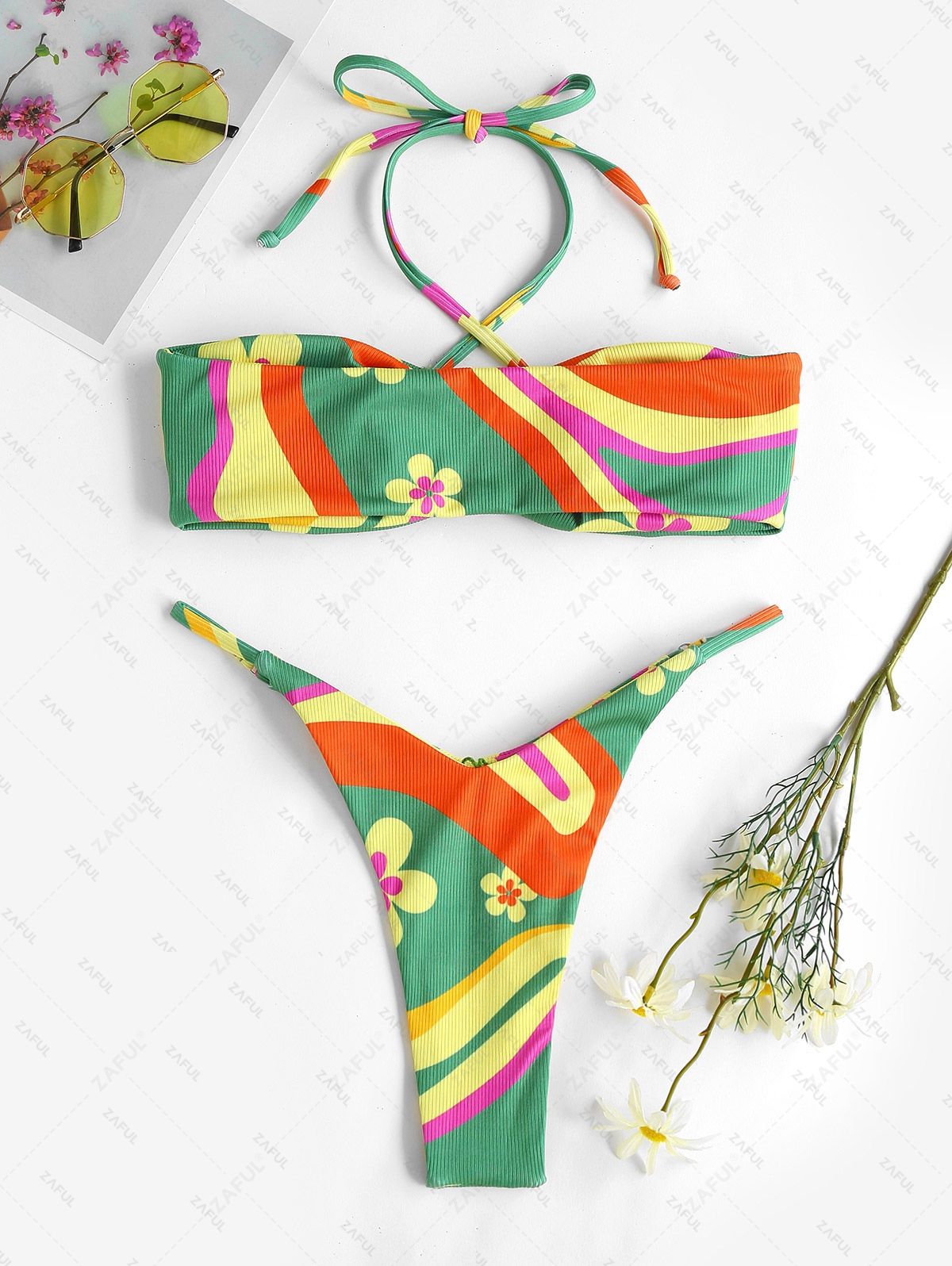 Zaful Two-piece swimsuit, multi-colored