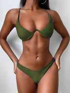 Zaful Underwired Swimsuit Season 2025, Dark Green