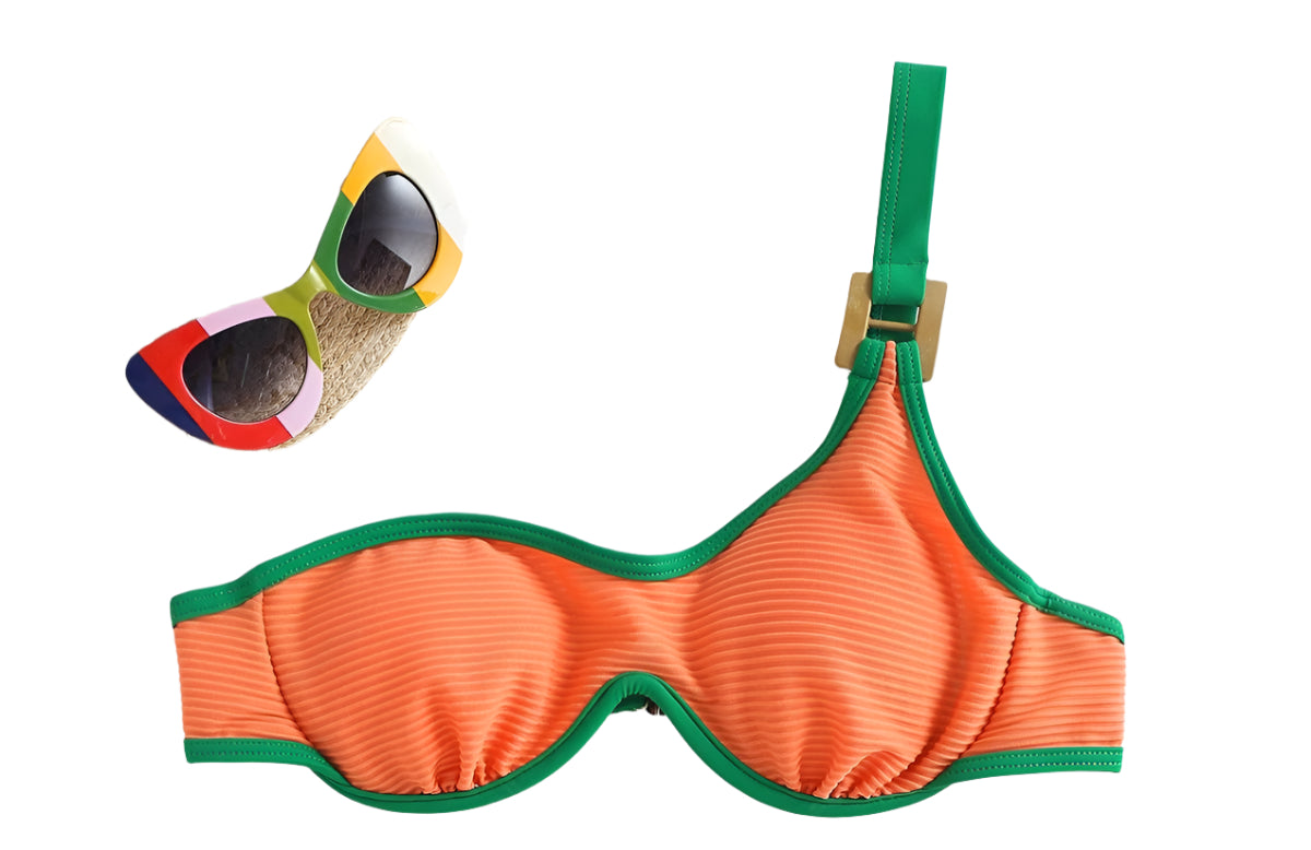 Zaful One-Strap Swimsuit Top, Orange