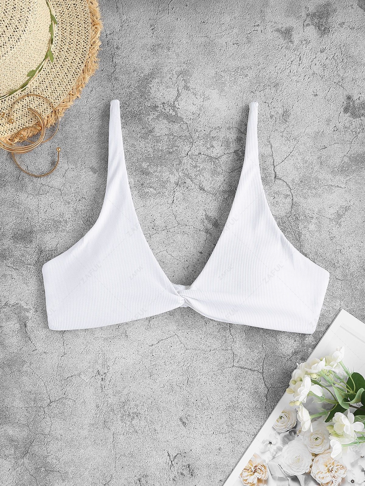 Zaful Swimsuit Top, White