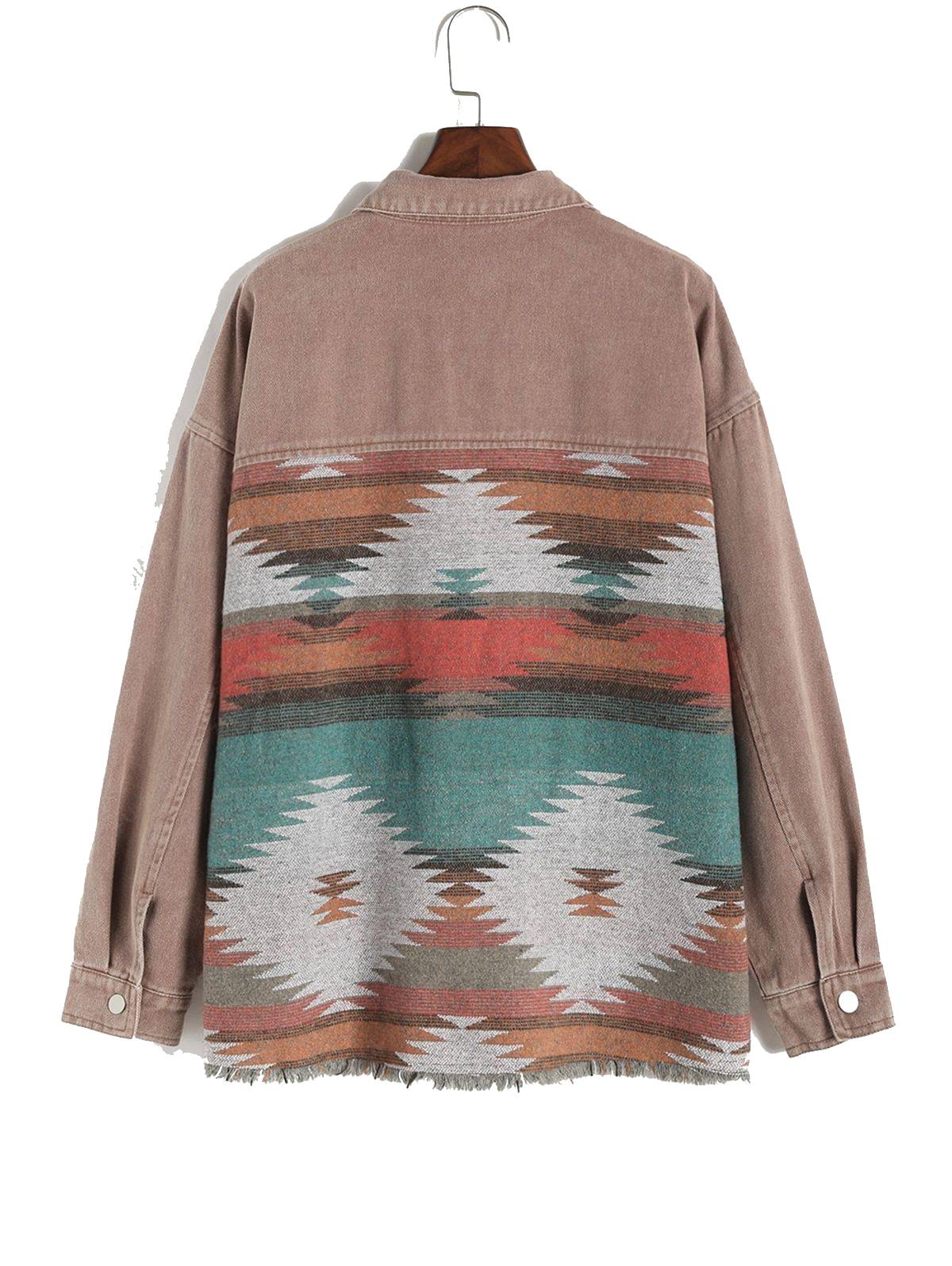 ZAFUL Мъжка памучна риза с етно мотиви