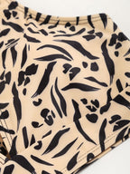 Zaful Abstract Print Swimsuit Top, Peach