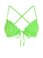 Zaful Textured Tie-Dye Swimsuit Top, Signal Green