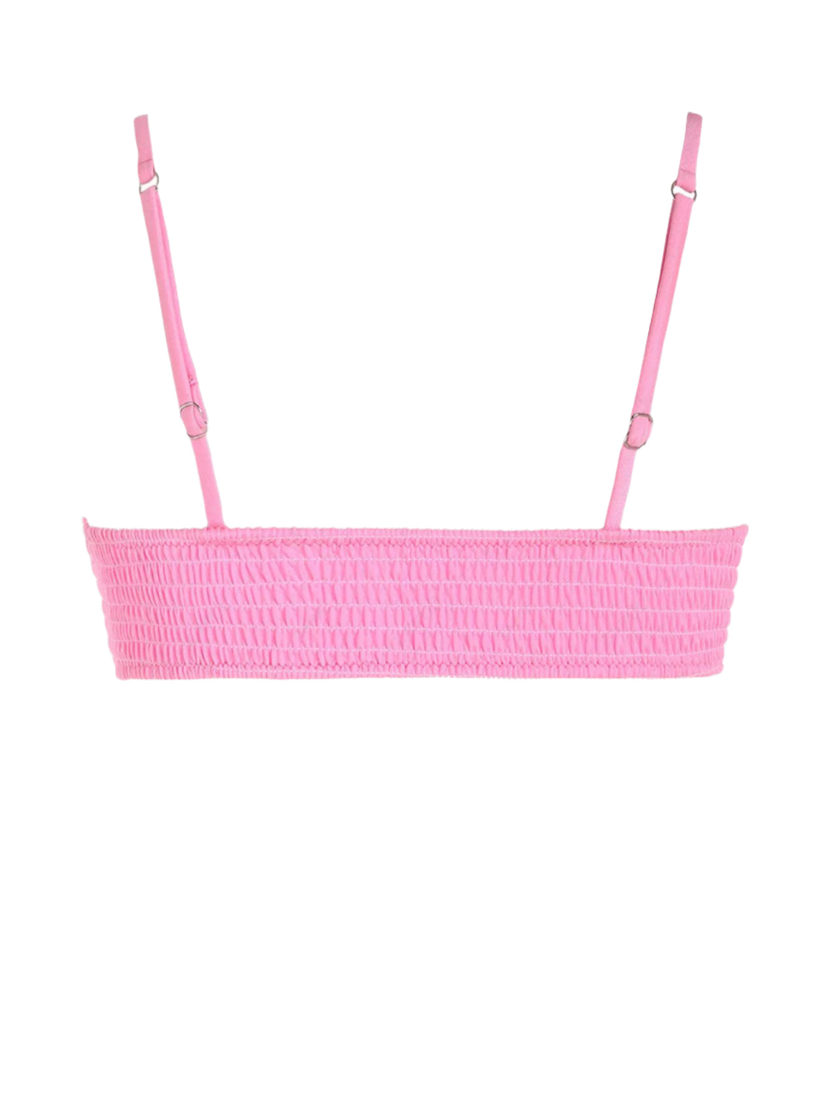 ZAFUL Ruched Strappy Swimsuit Set, Pink