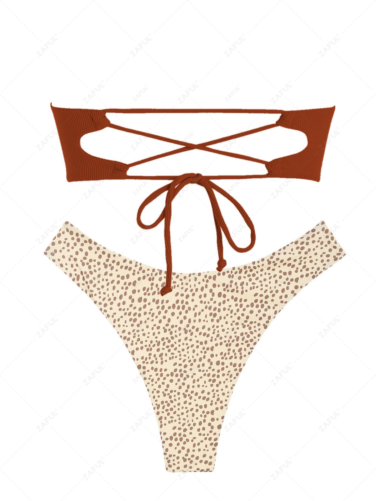 Zaful Two-piece swimsuit with decoration, multi-colored