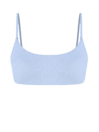 Zaful Textured Swimsuit Top, Light Blue