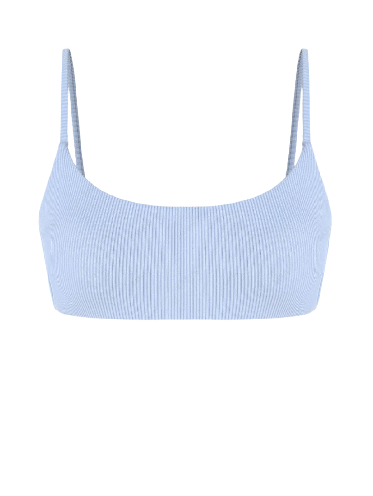 Zaful Textured Swimsuit Top, Light Blue