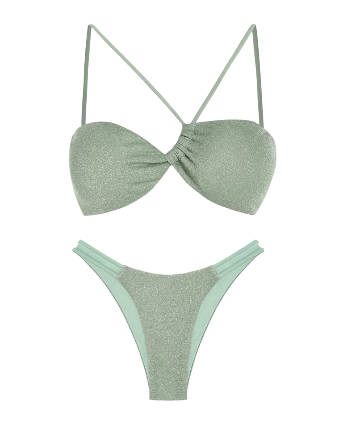 Zaful Swimsuit with glitter effect season 2025, green