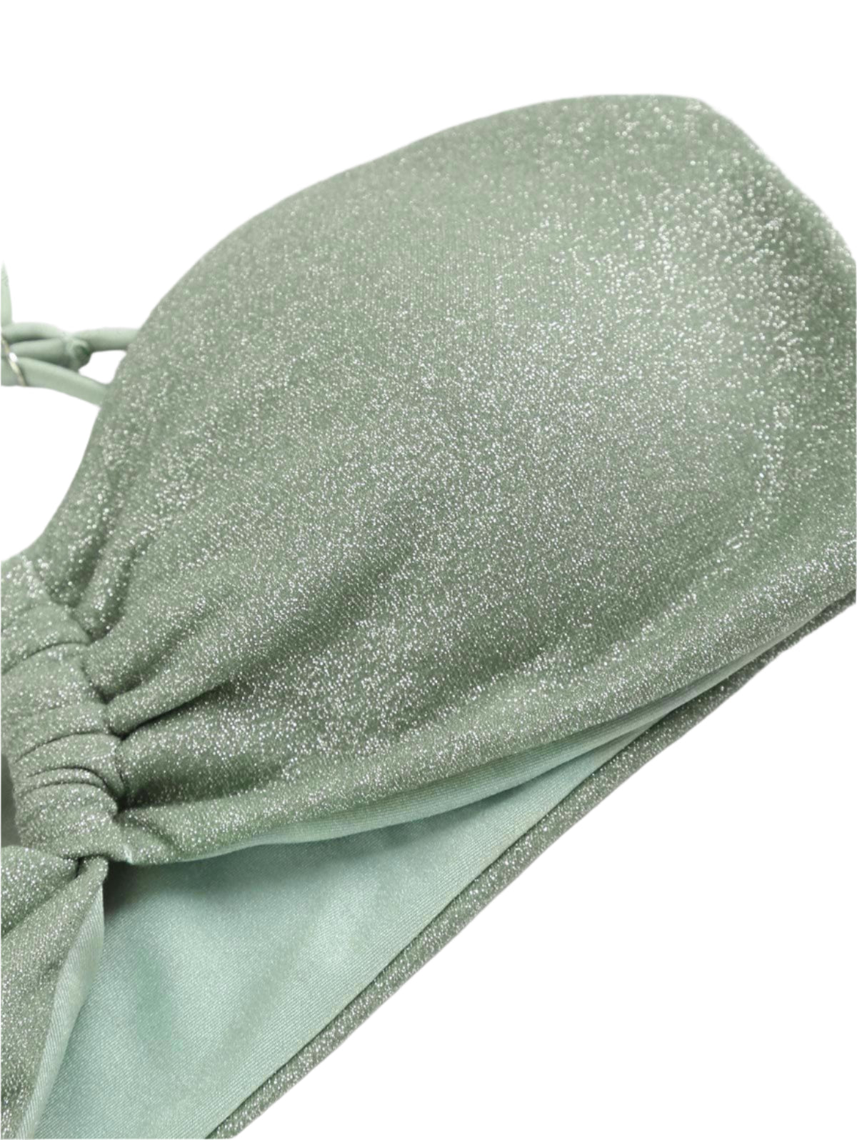 Zaful Swimsuit top with glitter effect season 2025, green