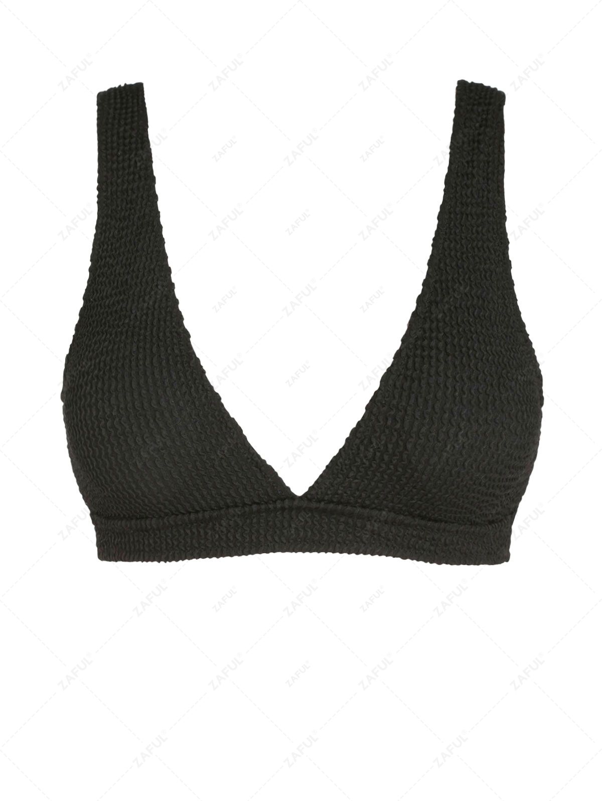 Zaful Swimsuit with embossed structure season 2025, black