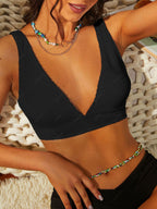 Zaful Swimsuit with embossed structure season 2025, black