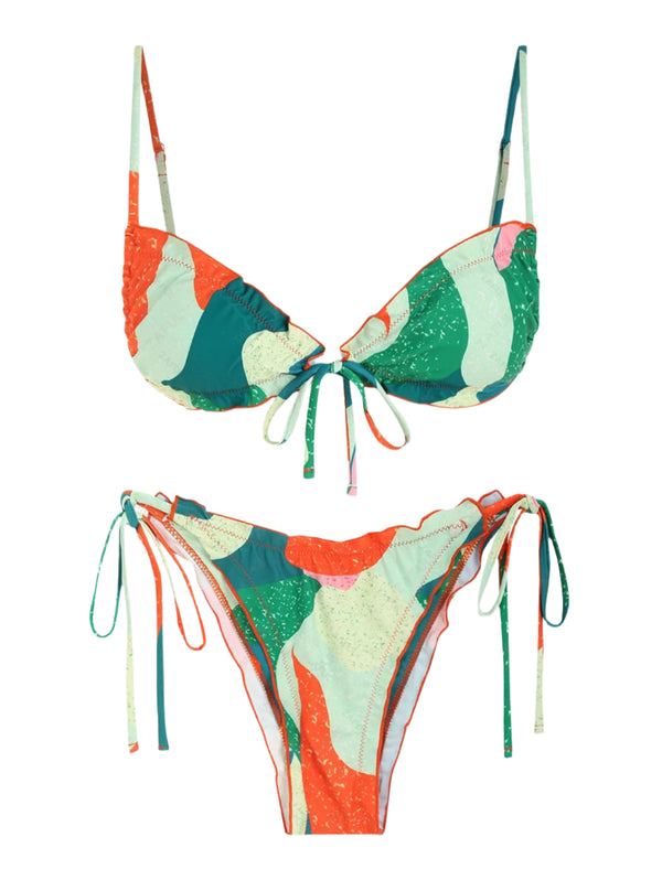 Zaful Swimsuit set top and bottom, multicolored