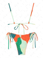 Zaful Swimsuit top and bottom set, multicolor