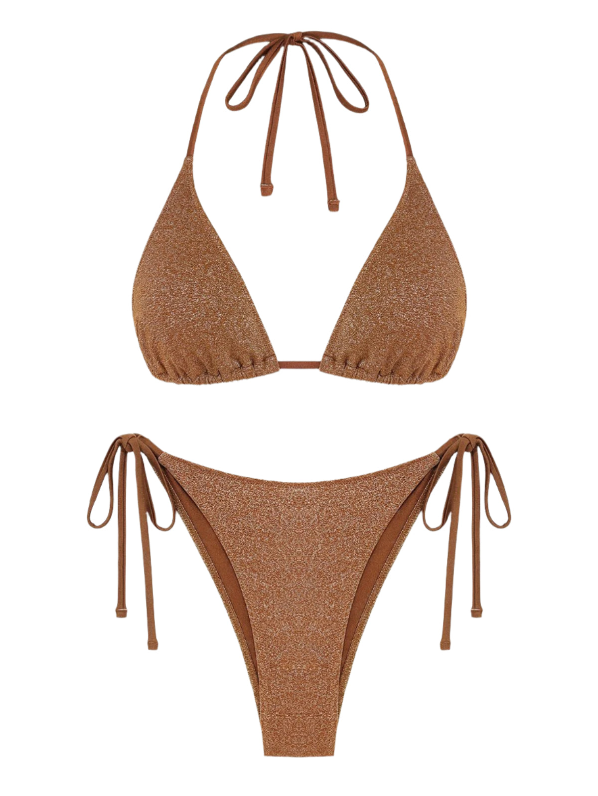 Zaful Swimsuit with shiny effect season 2025, brown