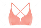 Zaful V-neck swimsuit top, orange