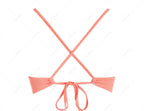 Zaful V-neck swimsuit top, orange