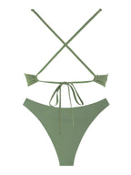 Zaful Swimsuit top and bottom, green