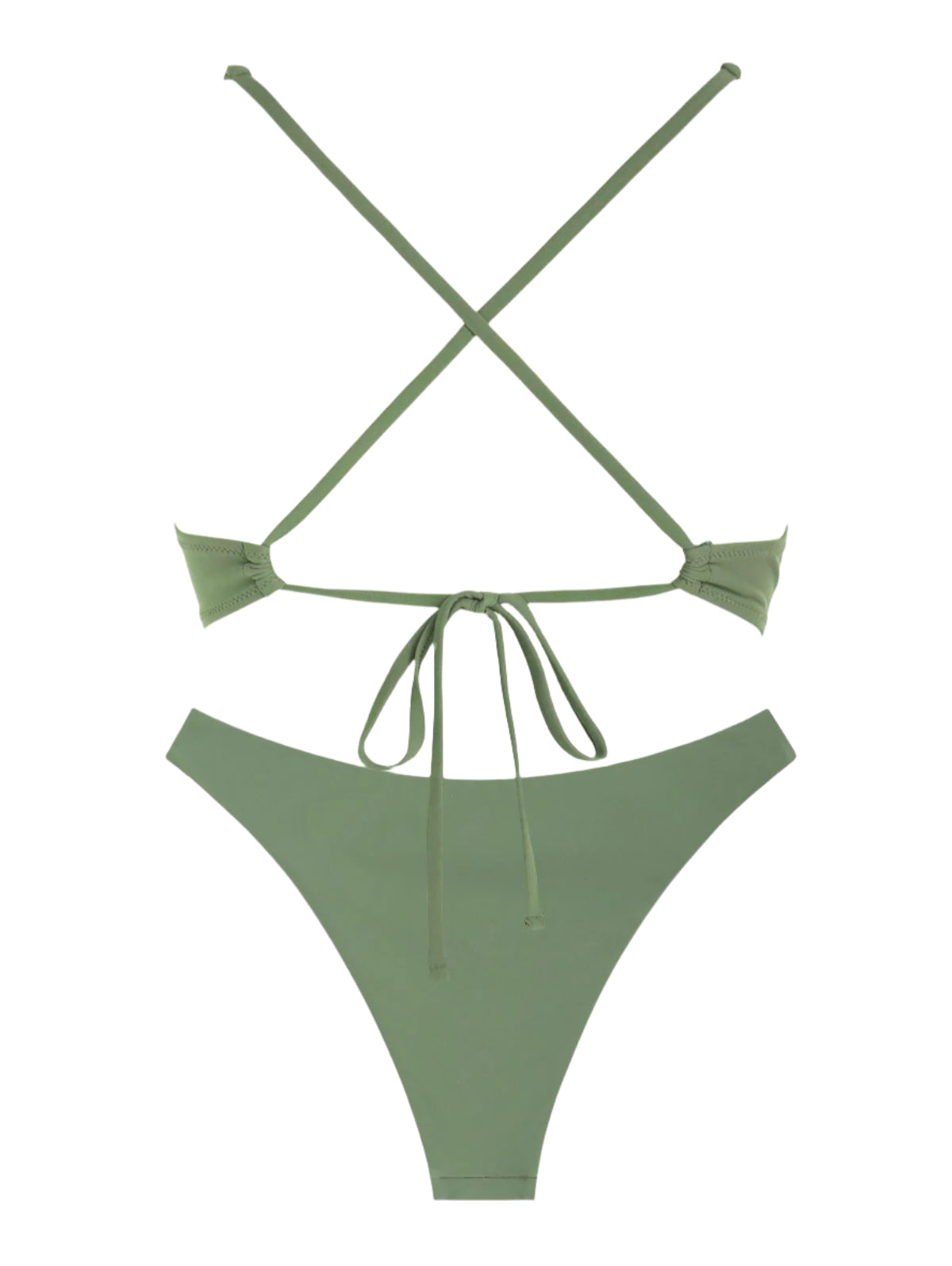 Zaful Swimsuit top and bottom, green