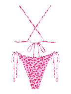 Zaful Two-piece swimsuit, pink with leopard print