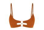 Zaful Bikini Top with Rings, Brown