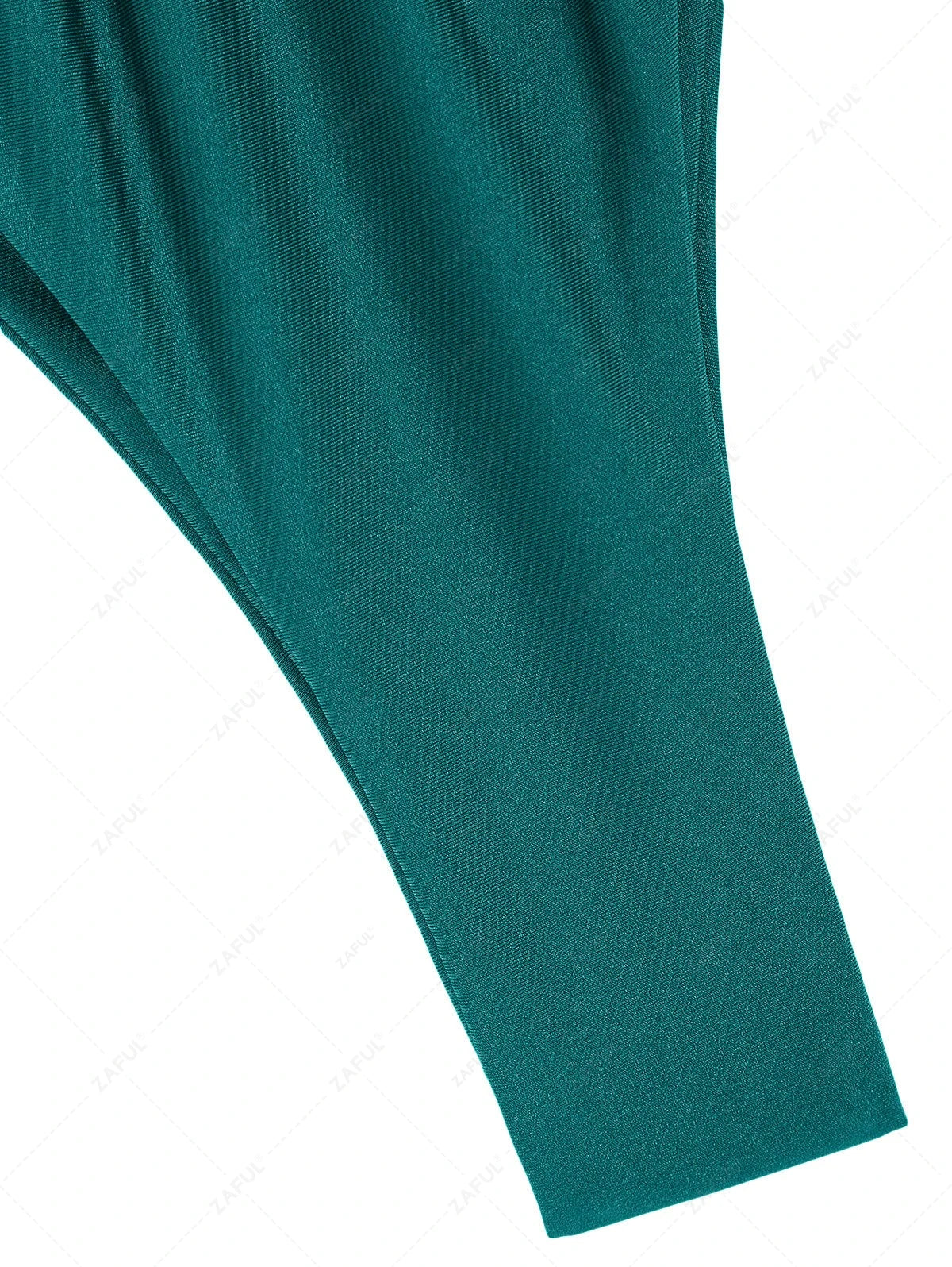 Zaful Satin Swimsuit Top and Bottom, Green