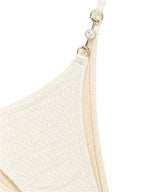 ZAFUL Triangle Swimsuit with Metallic Accents and Pearls