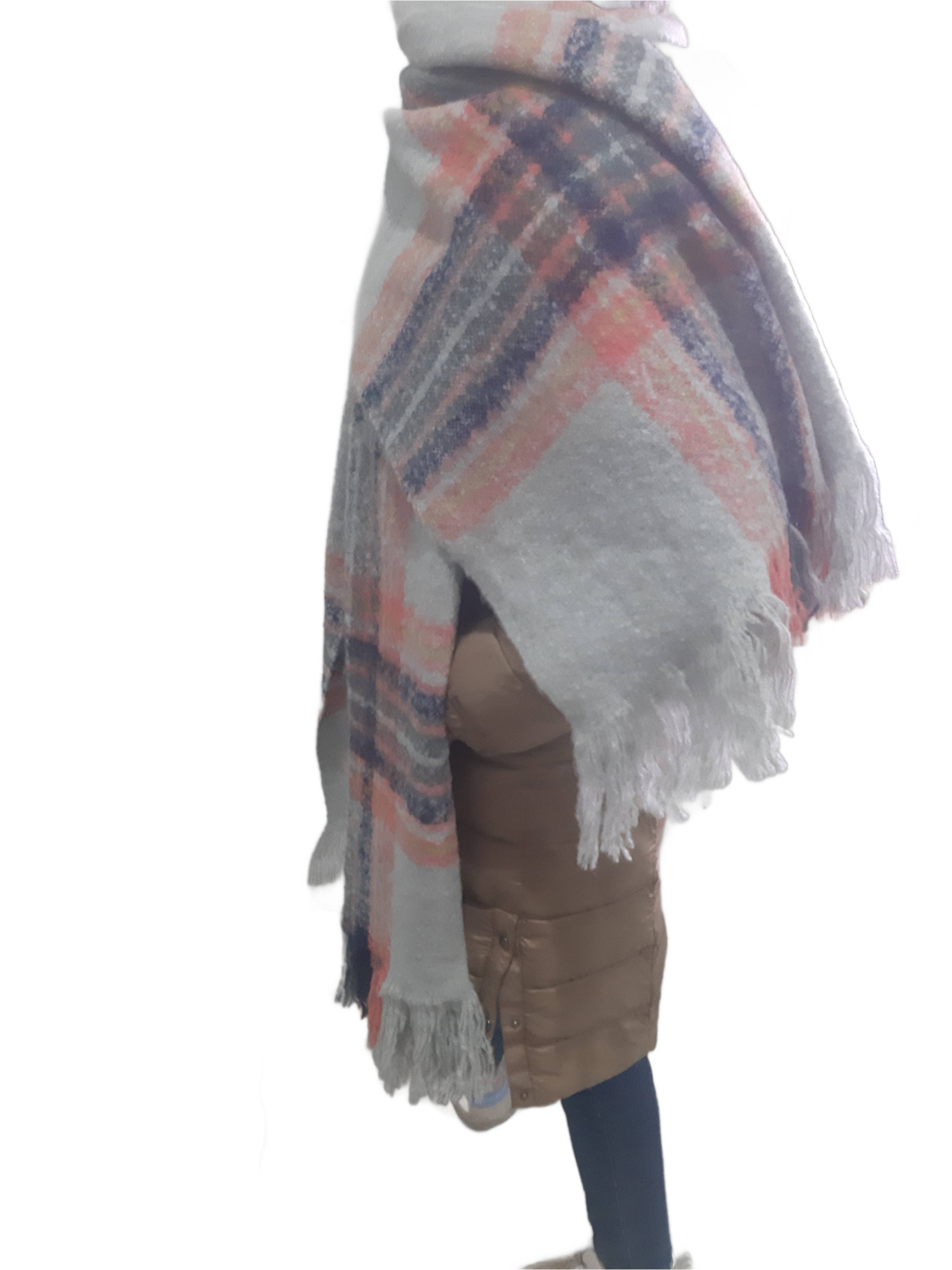 REPLAY Дамски плътен Есенно-Зимен шал, разноцветен