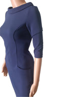 Women's elegant knitted dress Laura Bettini, dark blue