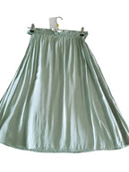Cartton Summer satin skirt mid-length, green