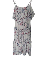 Women's summer dress with floral motifs
