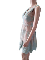 Vera Mont Women's elegant dress in pink with embroidery and lace
