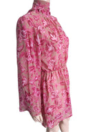Women's spring-summer mini dress/tunic Raya, pink