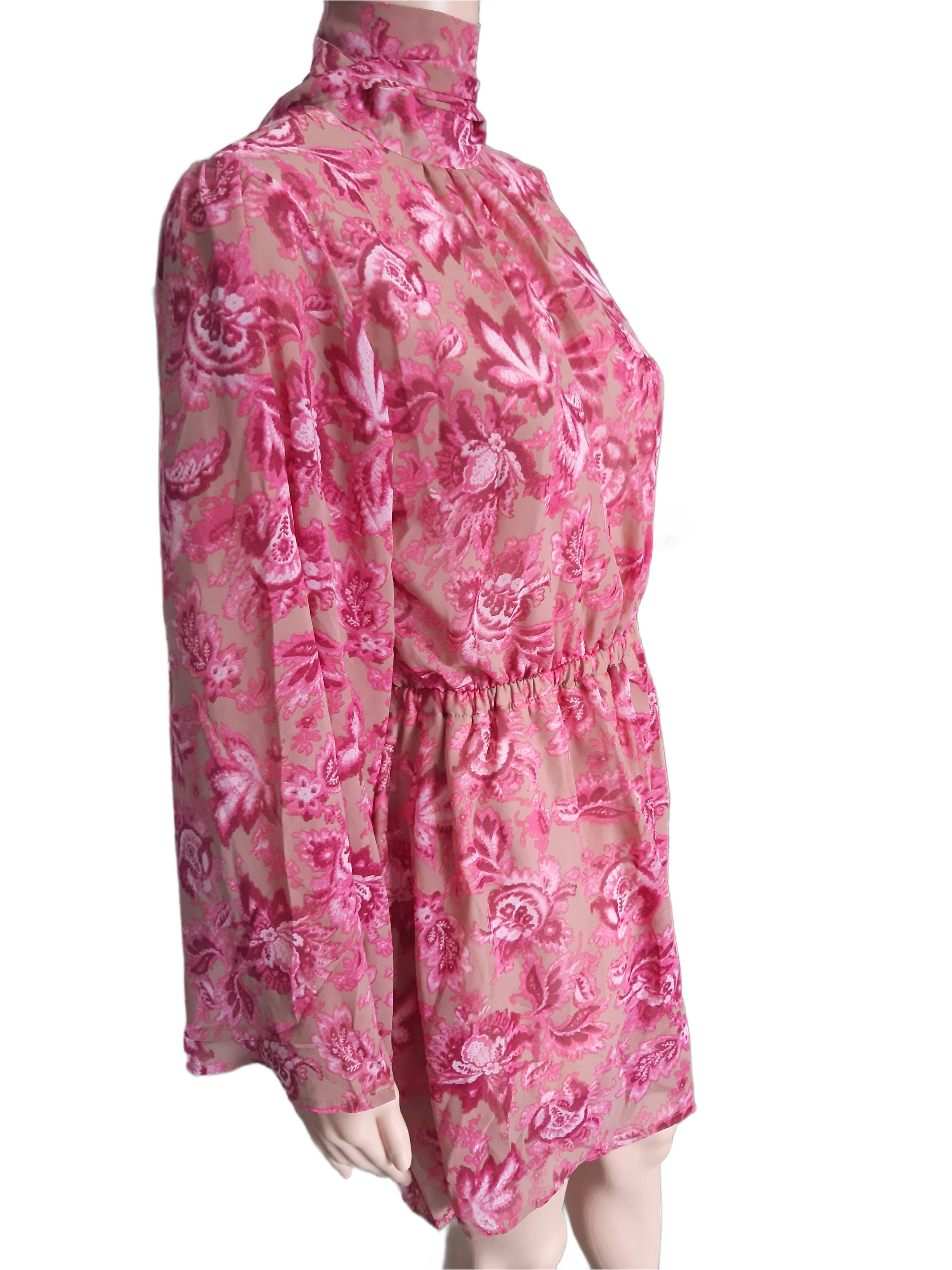Women's spring-summer mini dress/tunic Raya, pink
