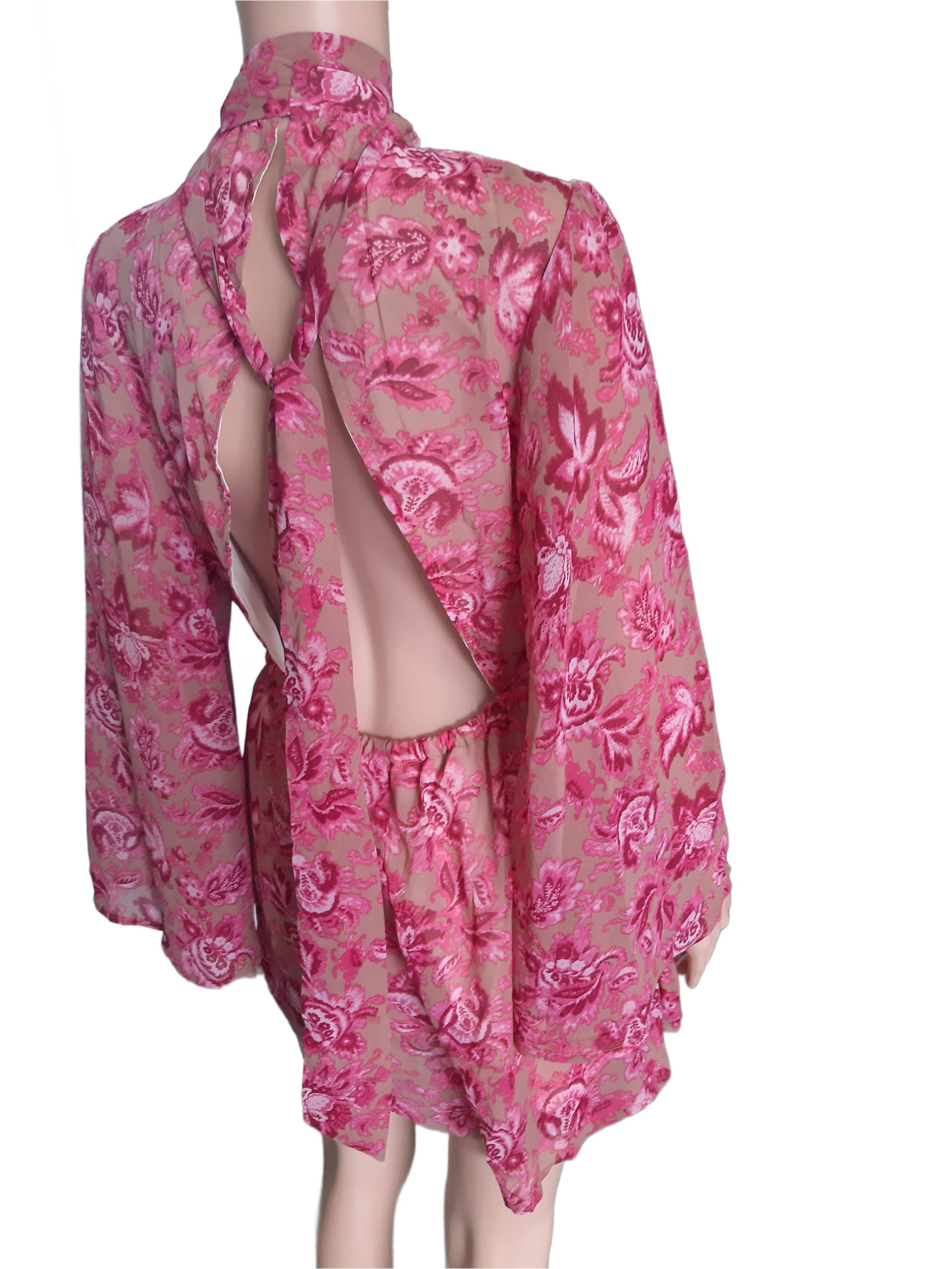 Women's spring-summer mini dress/tunic Raya, pink