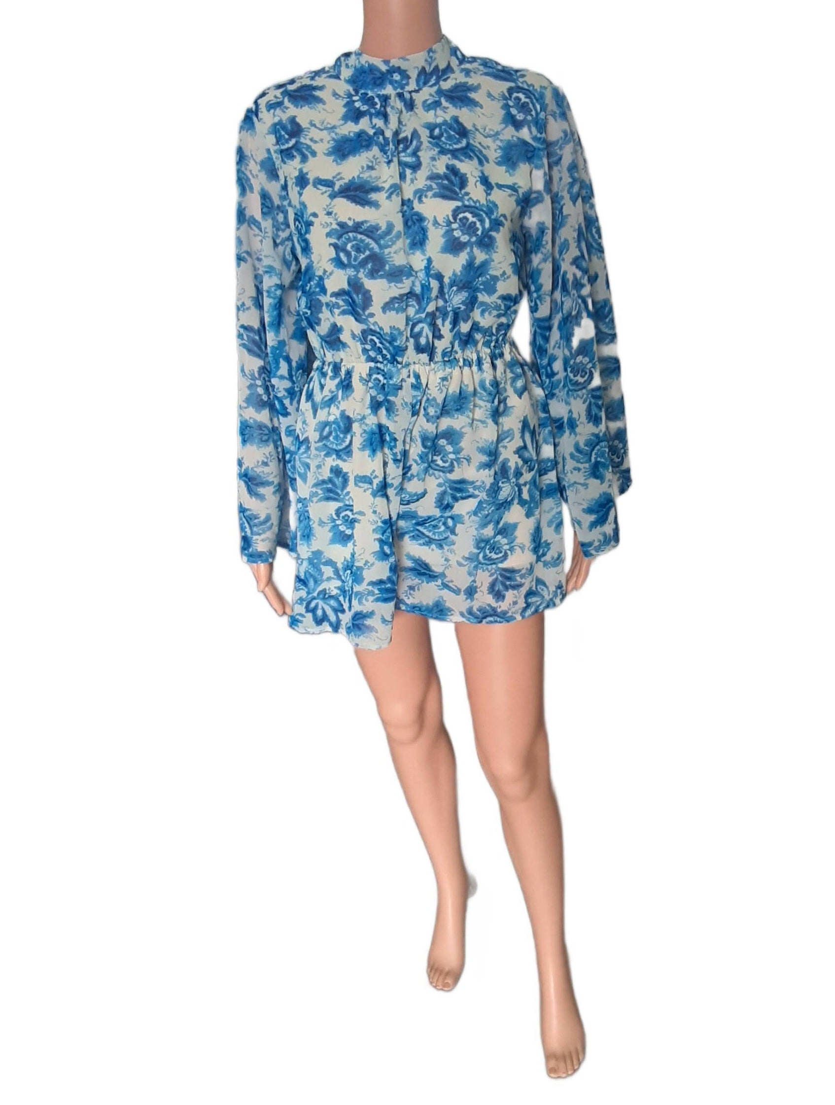 Women's spring-summer mini dress Raya, blue