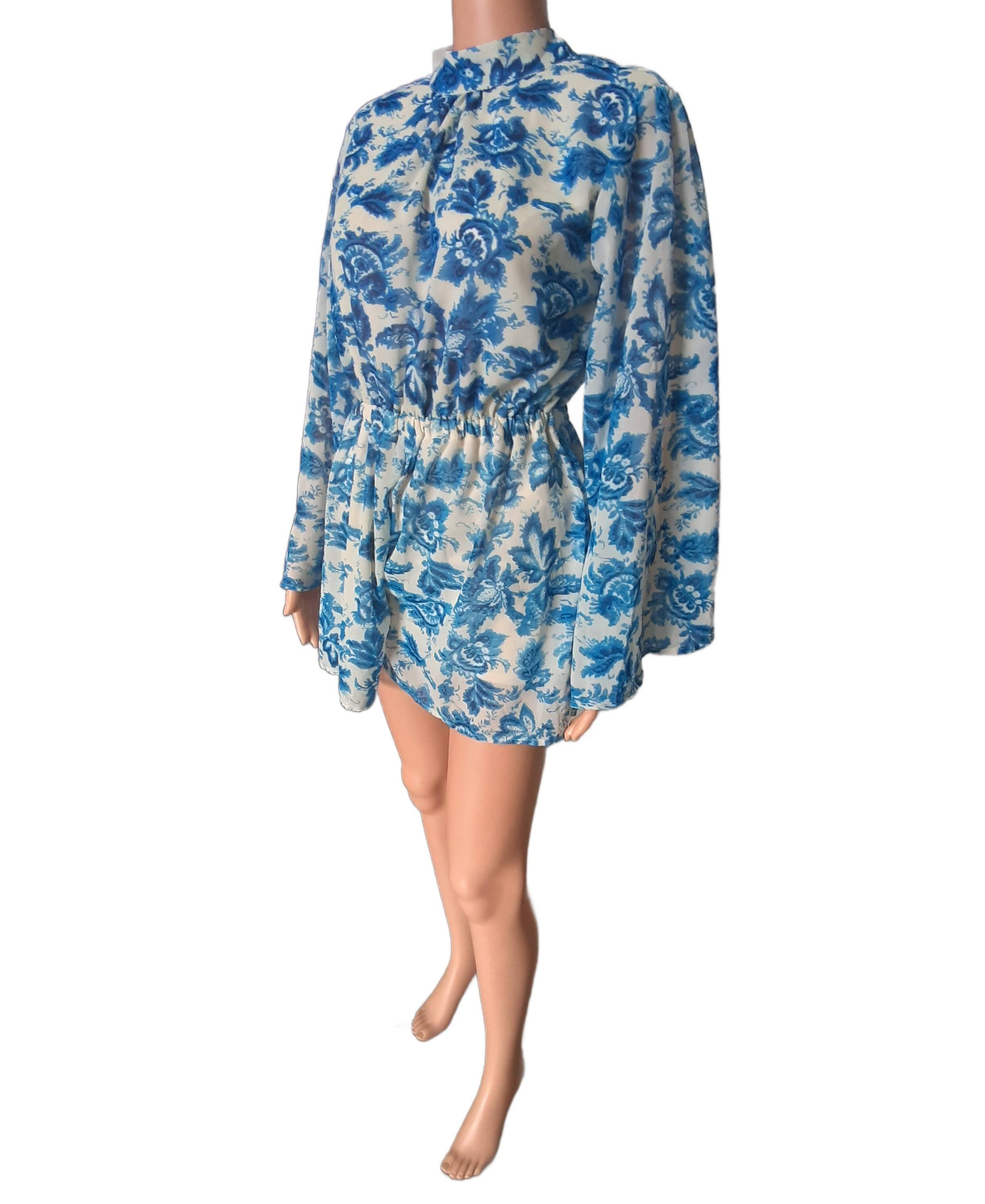 Women's spring-summer mini dress Raya, blue