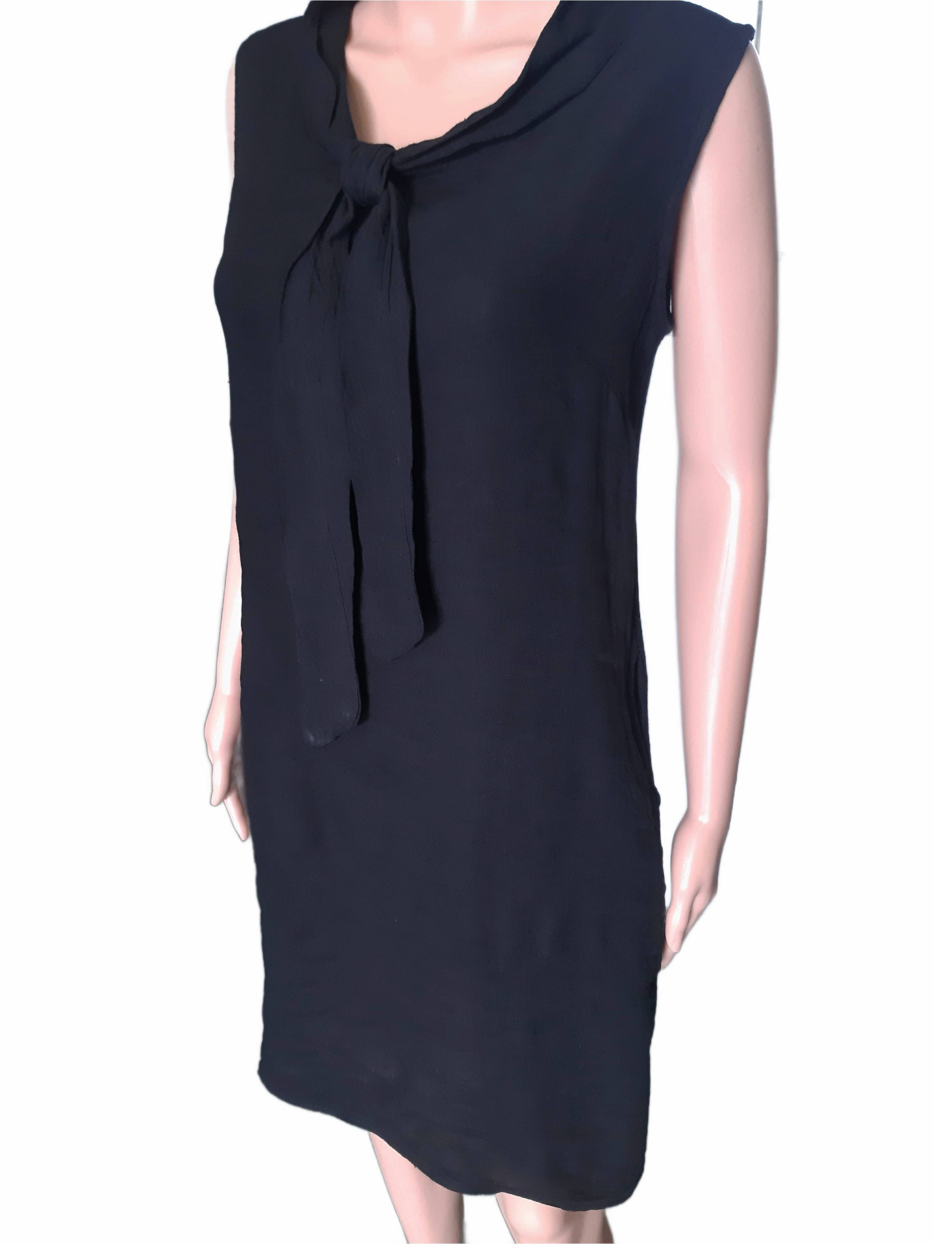 Summer linen dress in black, collection 2025