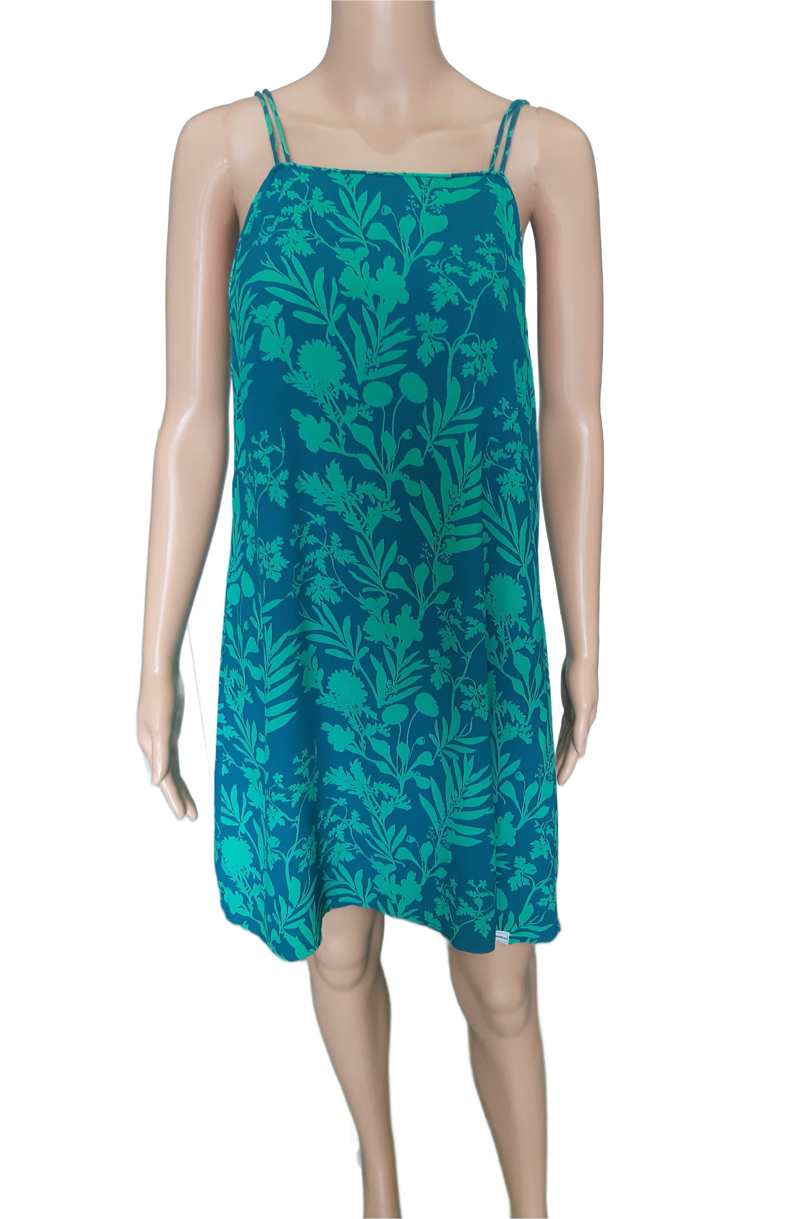 Khujo floral summer dress, blue-green
