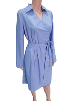 Apart Elegant wrap dress, blue