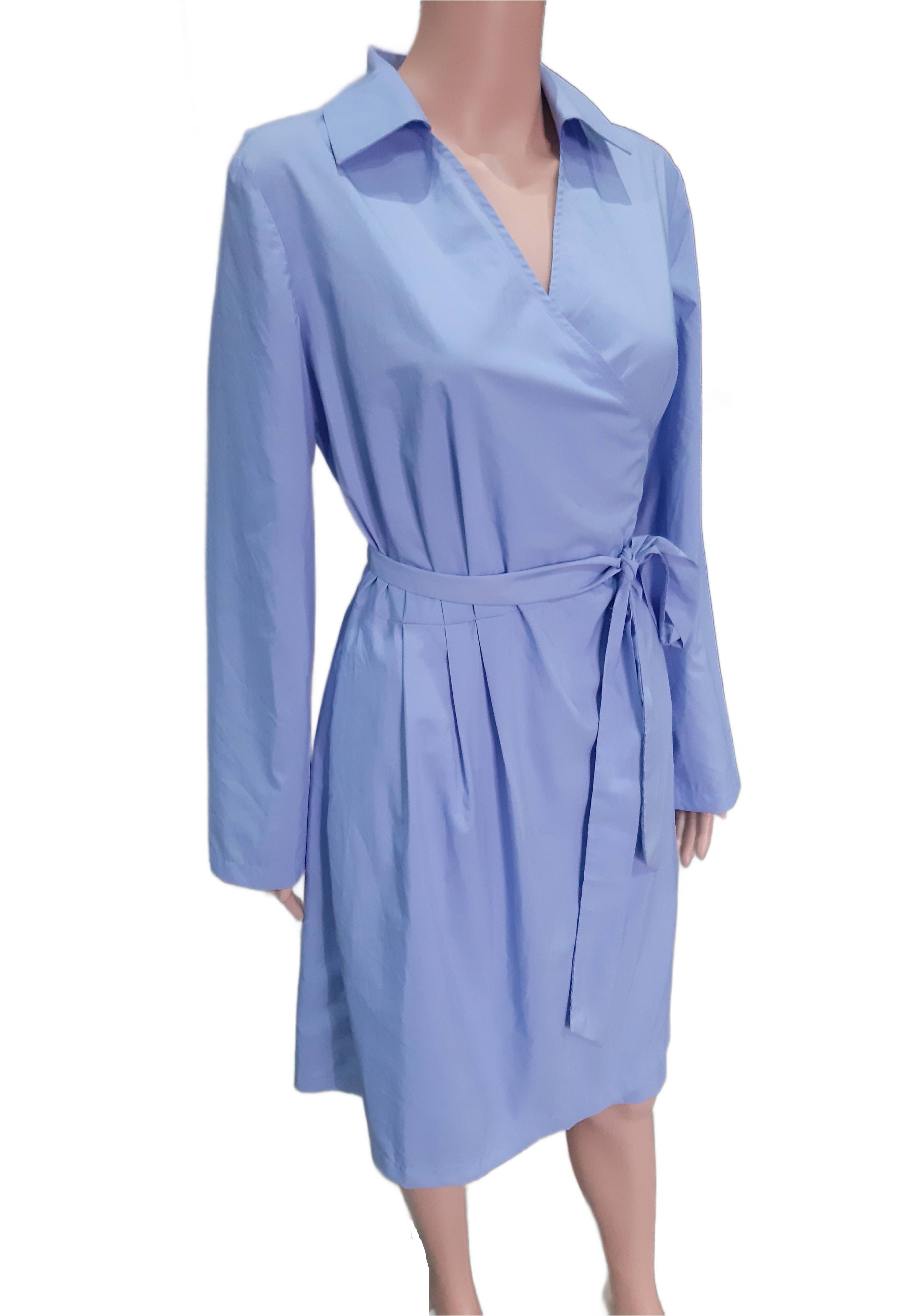 Apart Elegant wrap dress, blue