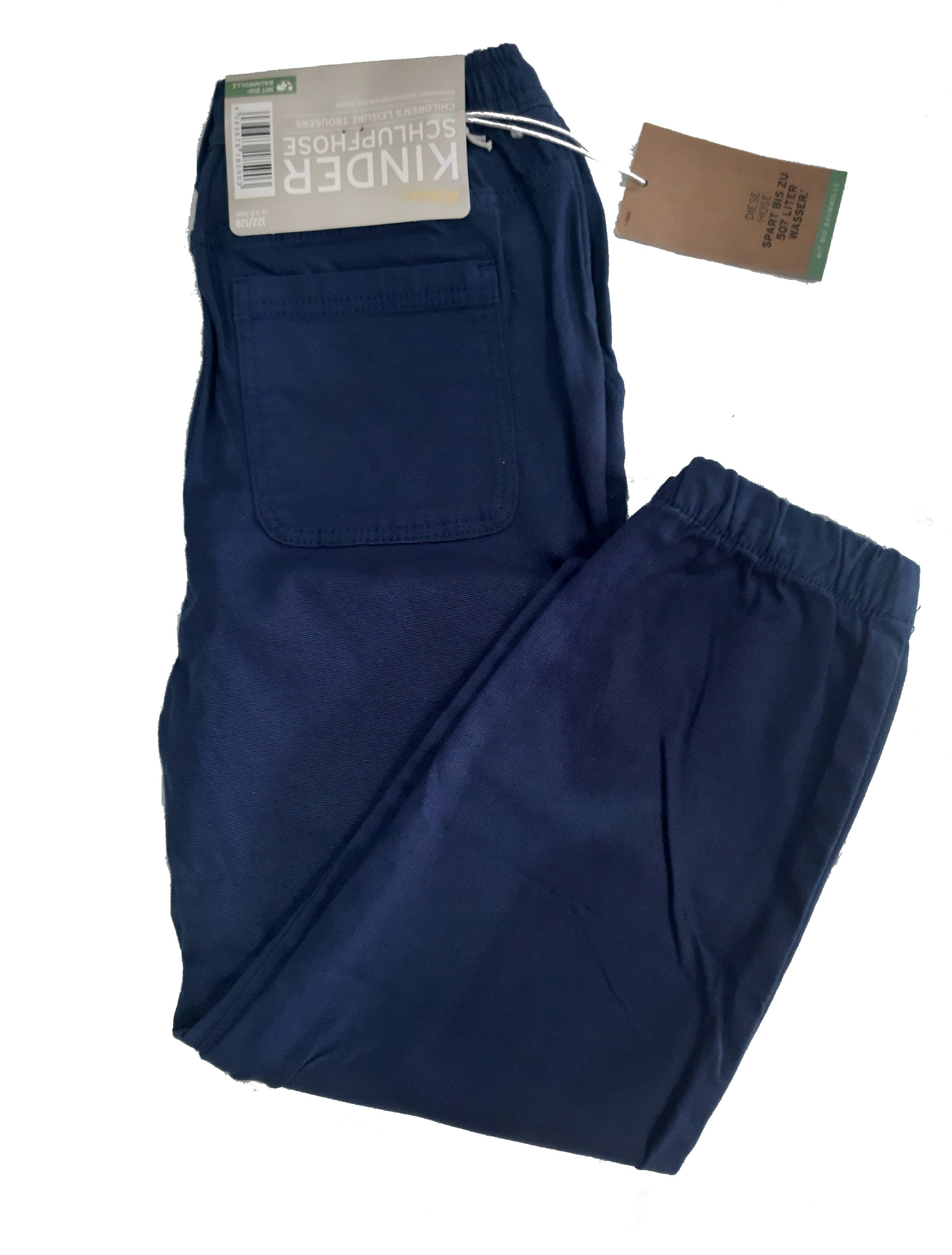 Children's cotton pants for boys, dark blue
